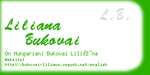 liliana bukovai business card